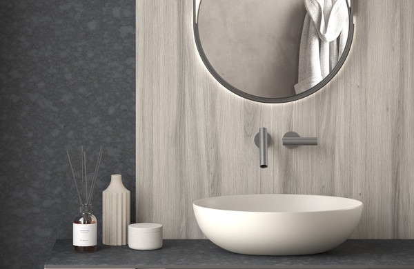 Bathroom surfaces: 3483 Kur, 4631 Tages, 0275 Rosa Bourbon Bloom core