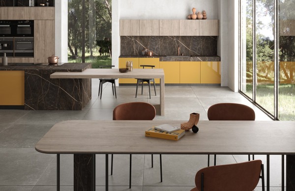 Kitchen surfaces: 3482 Samas, 4630 Inari, 0778 Maggese Bloom core